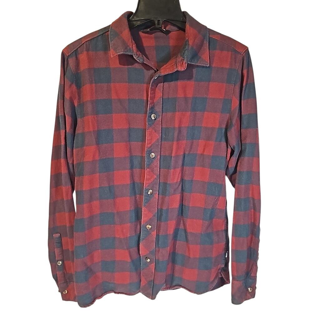 The North Face Flannel Shirt Mens Small Red Black Buffalo Plaid